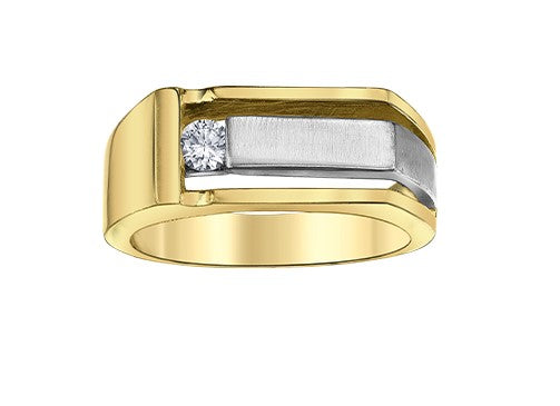 Two Tone Canadian Diamond Accented Band Fifth Avenue Jewellers Kamloops BC