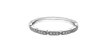 Load image into Gallery viewer, White gold ring with small diamonds on a white background
