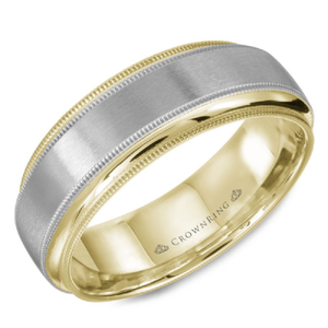 CrownRing Mens Two-tone Band Special Order Collection