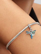 Load image into Gallery viewer, Pandora Dragonfly Double Dangle Charm
