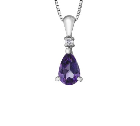 Amethyst Teardrop Pendant Necklace - Fifth Avenue Jewellers