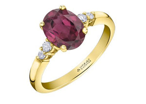 Canadian Diamond And Garnet Ring - Fifth Avenue Jewellers