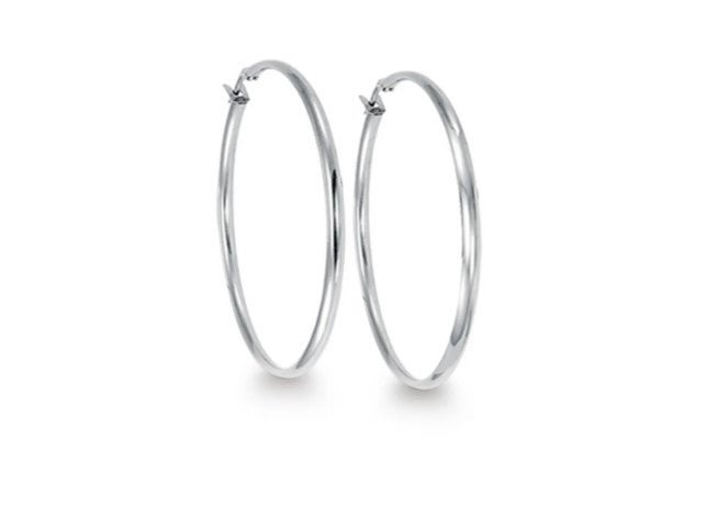 Classic Stainless Steel Hoop Earrings - Fifth Avenue Jewellers