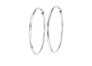 Classic Stainless Steel Hoop Earrings - Fifth Avenue Jewellers