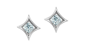 Concave Square Stud Earrings - Fifth Avenue Jewellers