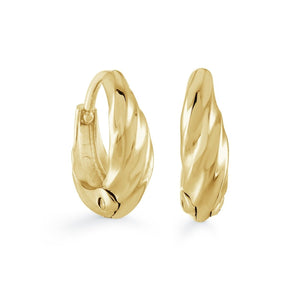 Creole Polished Huggie Earrings - Fifth Avenue Jewellers