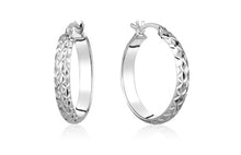 Load image into Gallery viewer, Diamond Cut Gold Hoops - Fifth Avenue Jewellers
