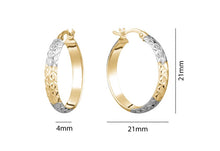 Load image into Gallery viewer, Diamond Cut Gold Hoops - Fifth Avenue Jewellers
