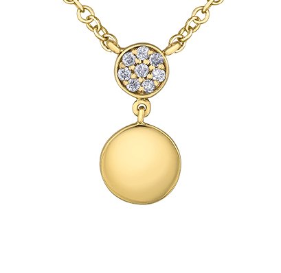 Diamond Disc Drop Necklace - Fifth Avenue Jewellers