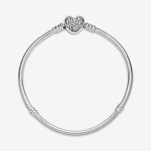 Disney Pandora Moments Mickey Mouse Heart Clasp Snake Chain Bracelet - Fifth Avenue Jewellers