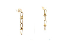 Load image into Gallery viewer, Four Link Drop Chain Stud Earrings - Fifth Avenue Jewellers
