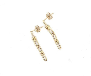 Four Link Drop Chain Stud Earrings - Fifth Avenue Jewellers