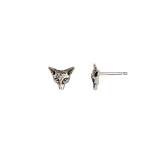 Load image into Gallery viewer, Pyrrha Fox Symbol Stud Earrings Silver Fifth Avenue Jewellers Kamloops BC
