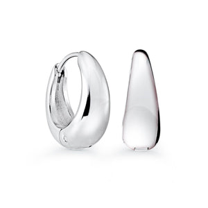 Graduated Round Polished Huggies - Fifth Avenue Jewellers