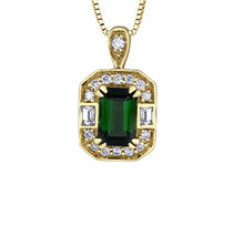 Load image into Gallery viewer, Green Tourmaline Art Deco Necklace - Fifth Avenue Jewellers
