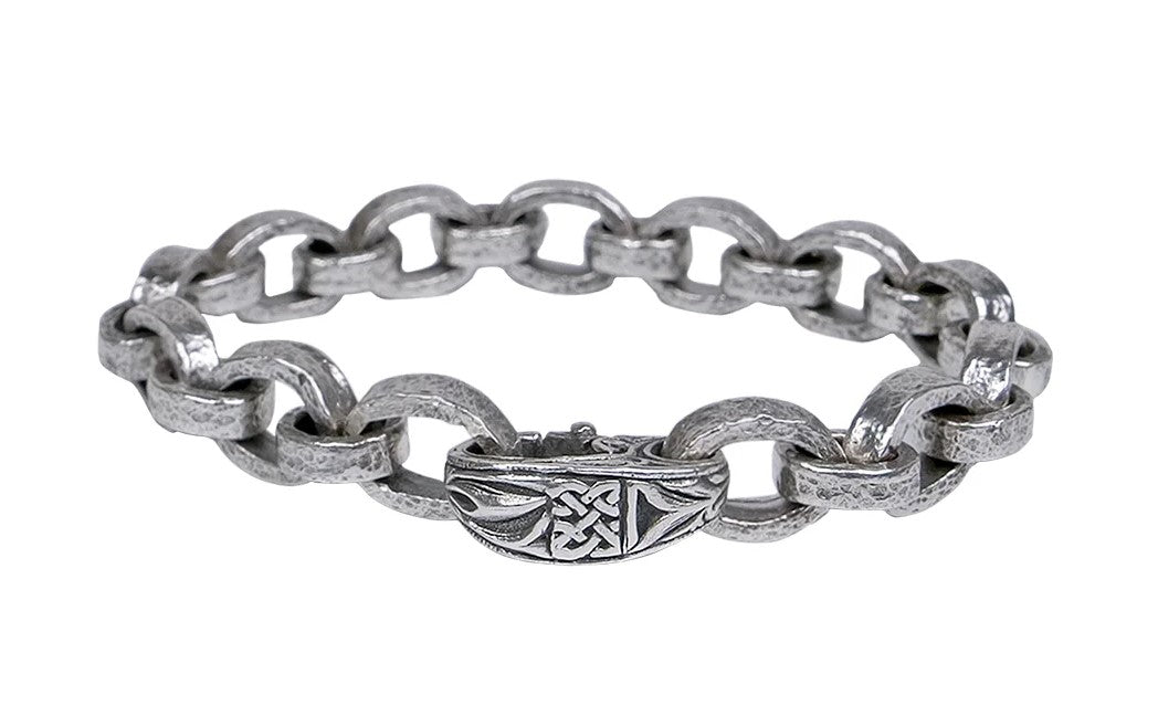 Keith Jack Hammered Oval Pictish Bracelet - Fifth Avenue Jewellers