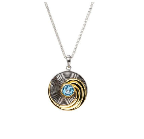 Keith Jack Whirlpool Pendant With Swiss Blue Topaz - Fifth Avenue Jewellers