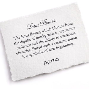 Pyrrha Mystic Violet Lotus Flower Talisman Necklace