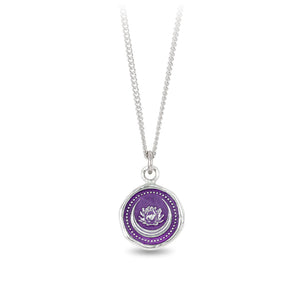 Pyrrha Mystic Violet Lotus Flower Talisman Necklace Fifth Avenue Jewellers