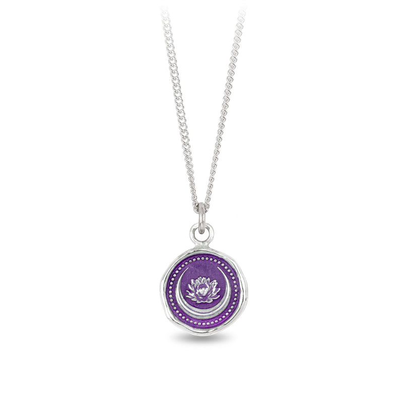 Pyrrha Mystic Violet Lotus Flower Talisman Necklace Fifth Avenue Jewellers