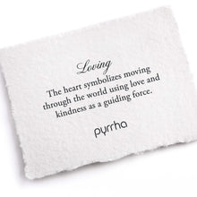 Load image into Gallery viewer, White card with text and 'pyrrha' branding on a white background
