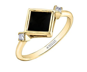 Maple Leaf Onyx Ring - Fifth Avenue Jewellers