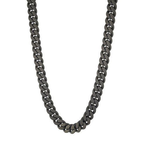 Matte Black Cuban Link Chain - Fifth Avenue Jewellers