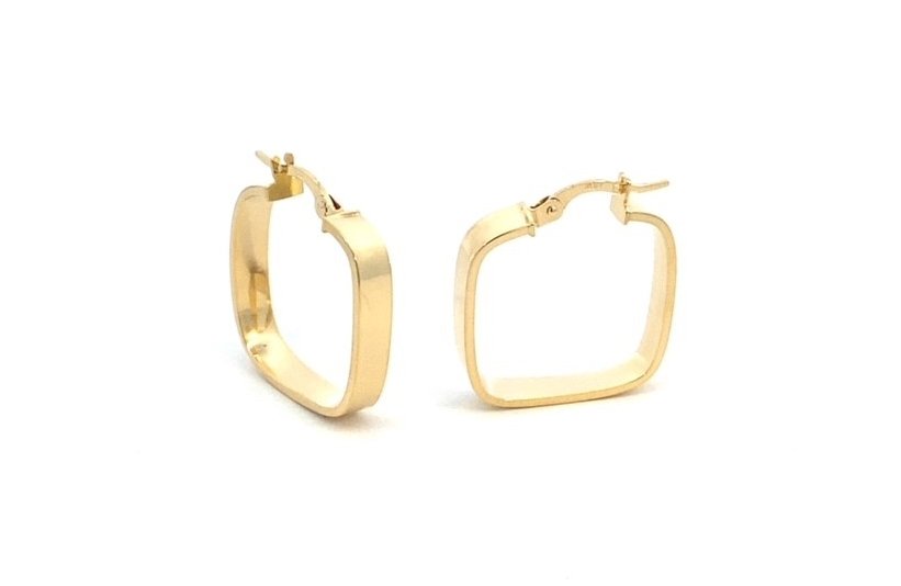 Modern Square Hoop Earrings - Fifth Avenue Jewellers