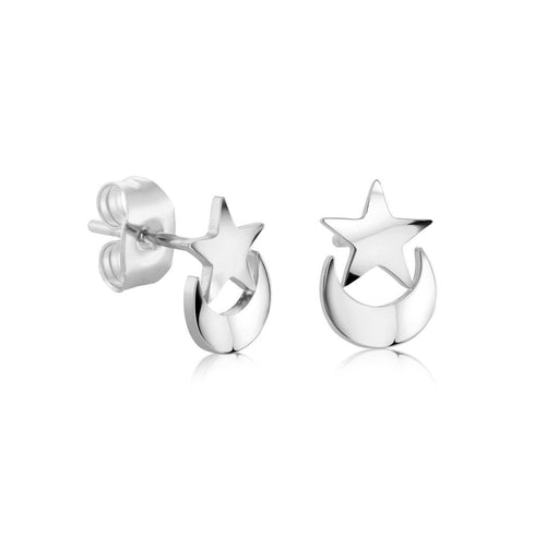 Moon & Stars Stud Earrings - Fifth Avenue Jewellers