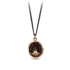 Pyrrha One Day at a Time Talisman Necklace in Bronze