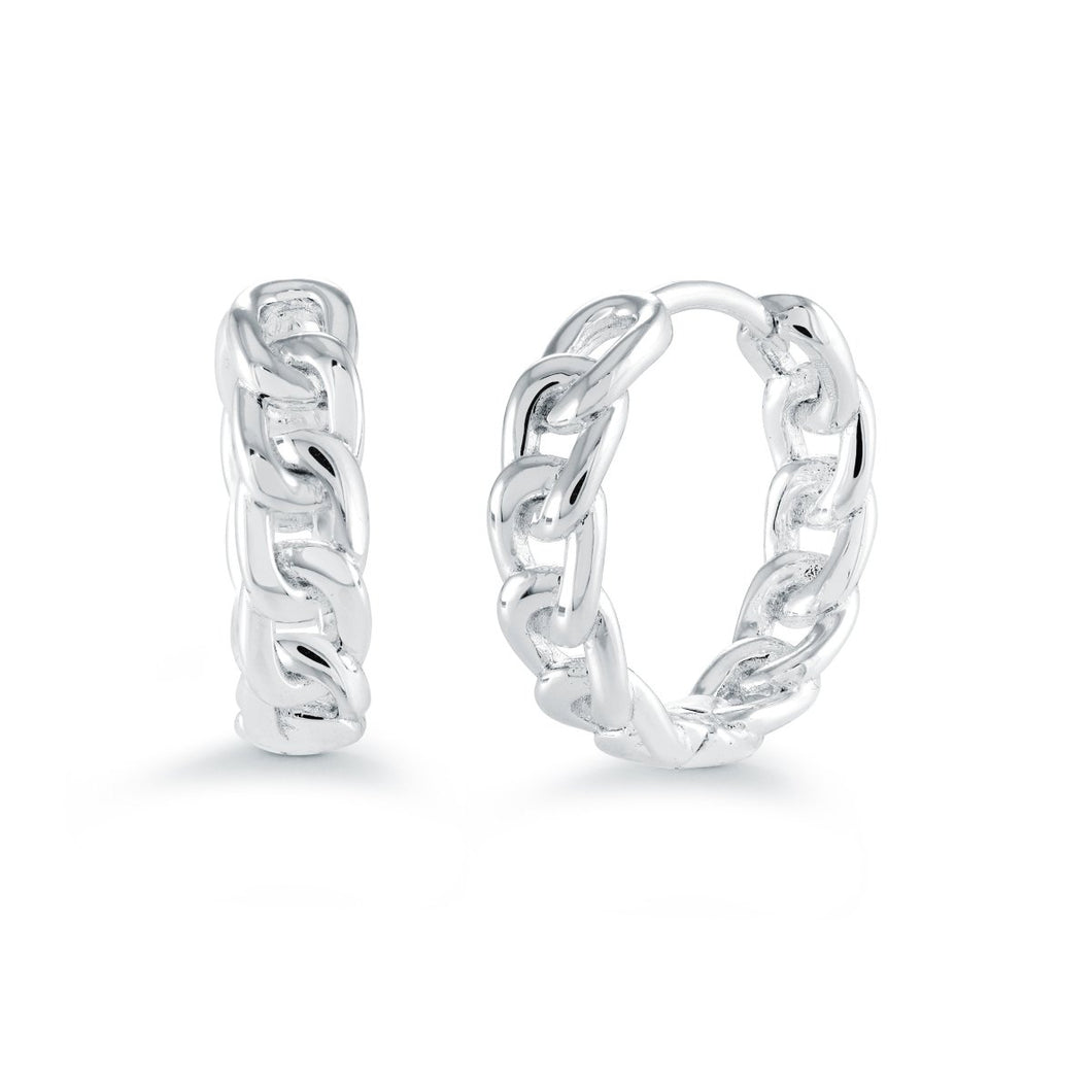 Openwork Cuban Hoop Earrings - Fifth Avenue Jewellers