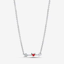 Load image into Gallery viewer, Pandora Arrow &amp; Murano Glass Heart Necklace - Fifth Avenue Jewellers
