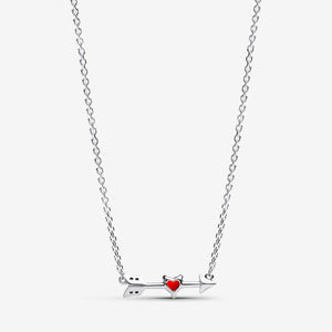 Pandora Arrow & Murano Glass Heart Necklace - Fifth Avenue Jewellers