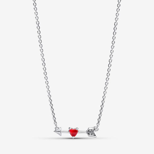 Pandora Arrow & Murano Glass Heart Necklace - Fifth Avenue Jewellers