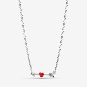 Pandora Arrow & Murano Glass Heart Necklace - Fifth Avenue Jewellers