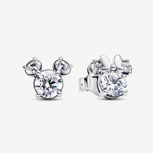 Pandora Disney Mickey Mouse & Minnie Mouse Sparkling Stud Earrings - Fifth Avenue Jewellers