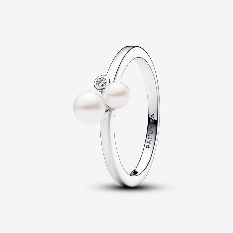 Pandora Duo Treated Freshwater Cultured Pearls Ring - Fifth Avenue Jewellers