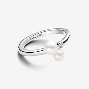 Pandora Duo Treated Freshwater Cultured Pearls Ring - Fifth Avenue Jewellers