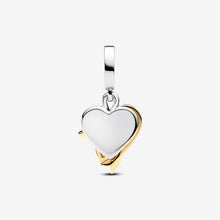 Load image into Gallery viewer, Pandora Engravable Heart &amp; Arrow Double Dangle Charm - Fifth Avenue Jewellers
