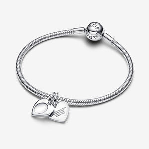 Pandora Engravable Heart Magnifying Glass Double Dangle Charm - Fifth Avenue Jewellers