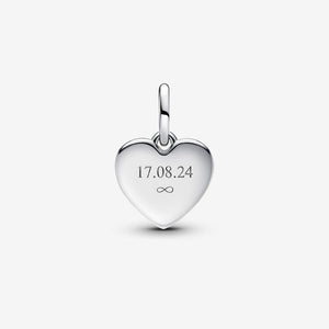 Pandora Engravable Love Heart Dangle Charm - Fifth Avenue Jewellers