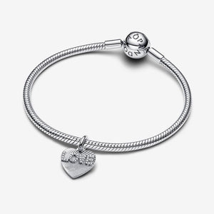 Pandora Engravable Love Heart Dangle Charm - Fifth Avenue Jewellers