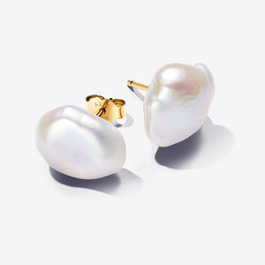 Pandora Essence Baroque Treated Freshwater Cultured Pearl Stud Earrings - Fifth Avenue Jewellers