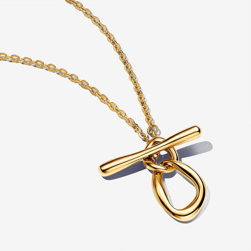 Pandora Essence Organically Shaped Circles T-bar Necklace - Fifth Avenue Jewellers