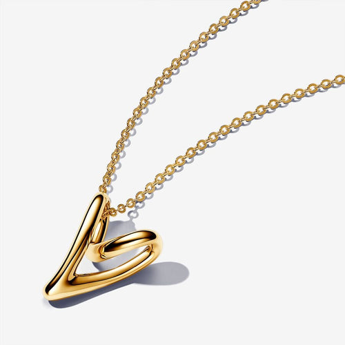 Pandora Essence Organically Shaped Heart Pendant Necklace - Fifth Avenue Jewellers