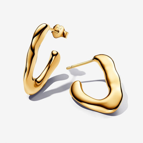 Pandora Essence Organically V-shaped Open Hoop Earrings - Fifth Avenue Jewellers