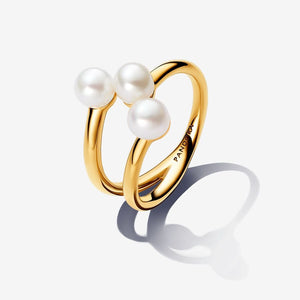 Pandora Essence Treated Freshwater Cultured Pearl Open Ring - Fifth Avenue Jewellers