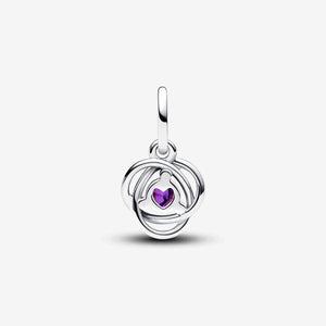 Pandora February Purple Eternity Circle Dangle Charm - Fifth Avenue Jewellers