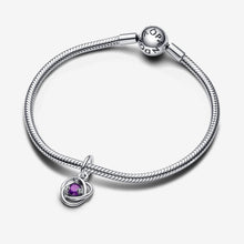 Load image into Gallery viewer, Pandora February Purple Eternity Circle Dangle Charm - Fifth Avenue Jewellers
