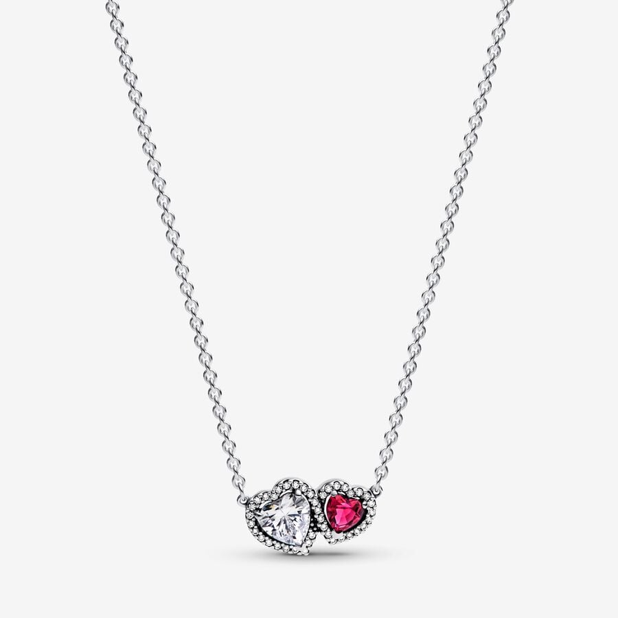 Pandora Halo Hearts Pendant Necklace - Fifth Avenue Jewellers